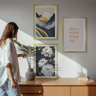 Set tablouri pentru dormitor Inspirație pentru flori de munți abstracti