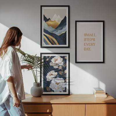 Set tablouri pentru dormitor Inspirație pentru flori de munți abstracti