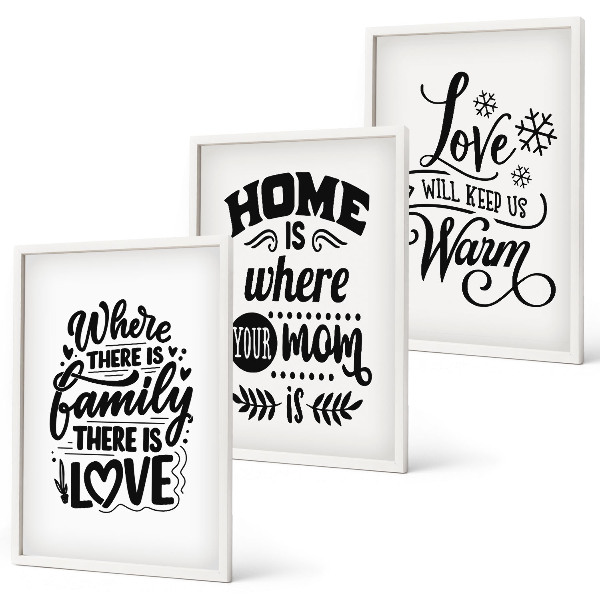 Set tablouri decorative Familie, dragoste, cămin, căldură