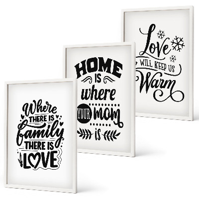 Set tablouri decorative Familie, dragoste, cămin, căldură