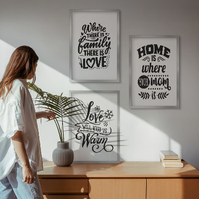 Set tablouri decorative Familie, dragoste, cămin, căldură