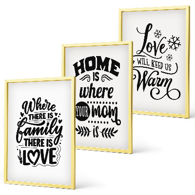 Set tablouri decorative Familie, dragoste, cămin, căldură