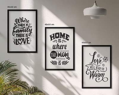 Set tablouri decorative Familie, dragoste, cămin, căldură
