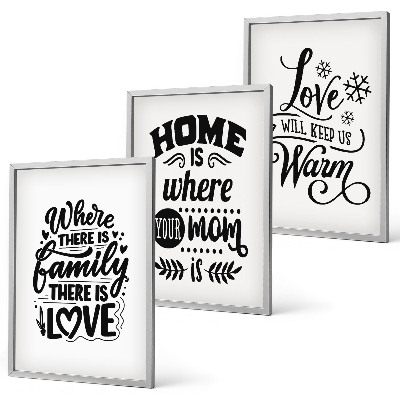 Set tablouri decorative Familie, dragoste, cămin, căldură