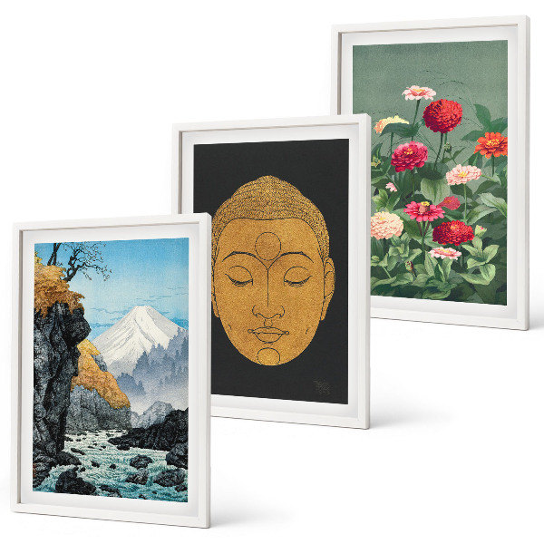 Set tablouri pentru dormitor Natura japoneză cultura japandi
