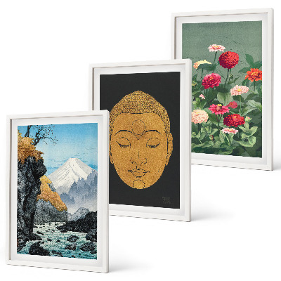 Set tablouri pentru dormitor Natura japoneză cultura japandi
