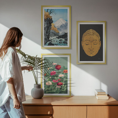 Set tablouri pentru dormitor Natura japoneză cultura japandi