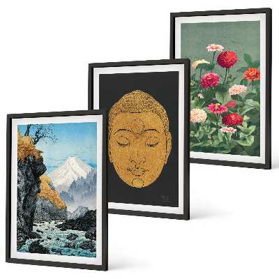 Set tablouri pentru dormitor Natura japoneză cultura japandi