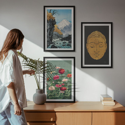 Set tablouri pentru dormitor Natura japoneză cultura japandi
