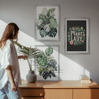 Set tablouri pentru dormitor Plante tropicale Plant Lady