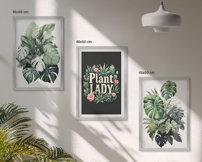 Set tablouri pentru dormitor Plante tropicale Plant Lady