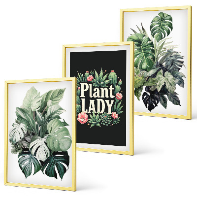 Set tablouri pentru dormitor Plante tropicale Plant Lady