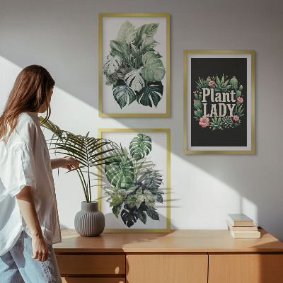 Set tablouri pentru dormitor Plante tropicale Plant Lady