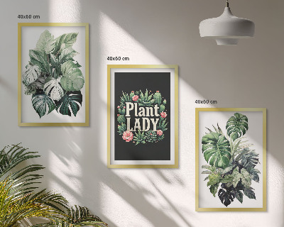 Set tablouri pentru dormitor Plante tropicale Plant Lady
