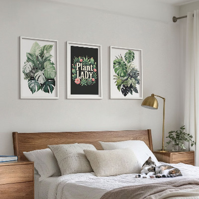 Set tablouri pentru dormitor Plante tropicale Plant Lady