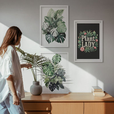 Set tablouri pentru dormitor Plante tropicale Plant Lady