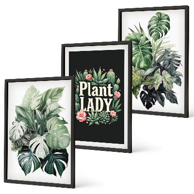 Set tablouri pentru dormitor Plante tropicale Plant Lady