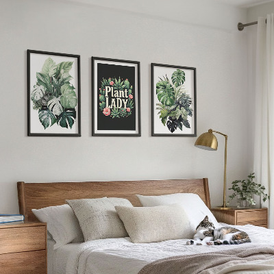 Set tablouri pentru dormitor Plante tropicale Plant Lady