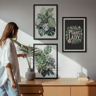 Set tablouri pentru dormitor Plante tropicale Plant Lady