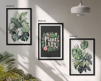 Set tablouri pentru dormitor Plante tropicale Plant Lady