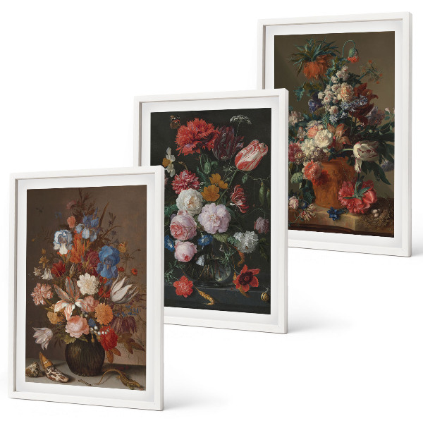 Set tablouri decorative Compoziții de flori în vaze