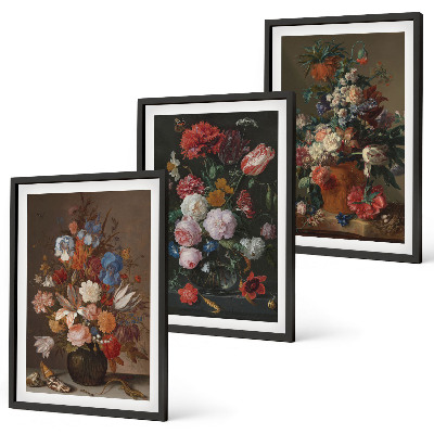 Set tablouri decorative Compoziții de flori în vaze