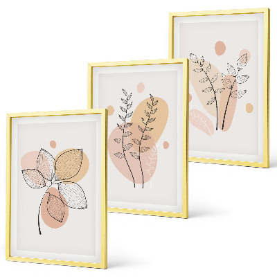 Set tablouri pentru dormitor Desene pastelate cu plante