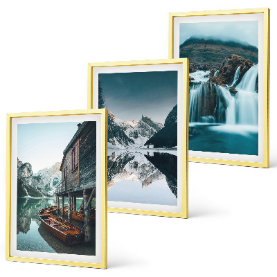 Set tablouri decorative Peisaje montane cascadă lac