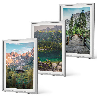 Set tablouri decorative Peisaj montan lac pod