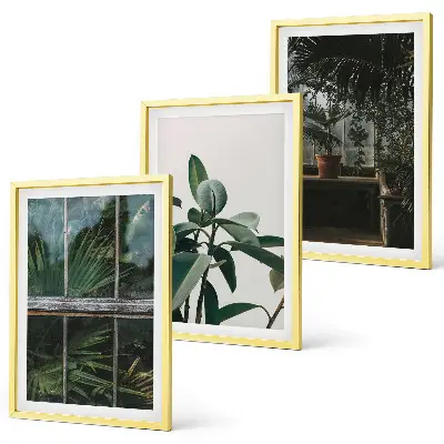 Set tablouri pentru dormitor cu model de frunze verzi pe fereastră