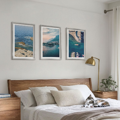 Set tablouri decorative Vederi la mare, stânci, porturi