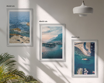 Set tablouri decorative Vederi la mare, stânci, porturi