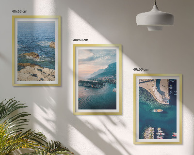 Set tablouri decorative Vederi la mare, stânci, porturi