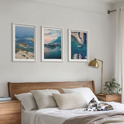 Set tablouri decorative Vederi la mare, stânci, porturi