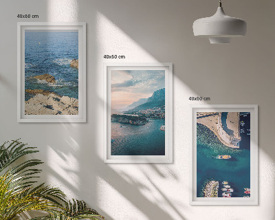 Set tablouri decorative Vederi la mare, stânci, porturi