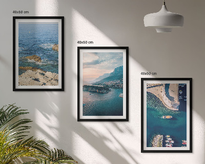 Set tablouri decorative Vederi la mare, stânci, porturi