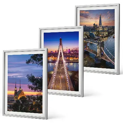 Set de tablouri pentru dormitor cu vederi ale podurilor și apusuri de soare