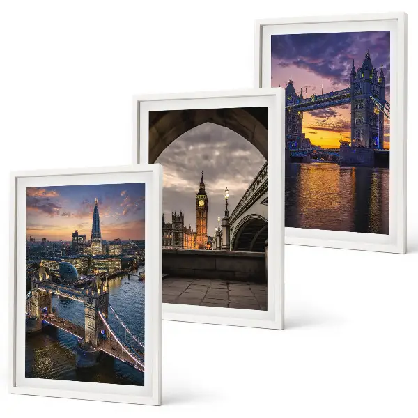 Set tablouri decorative cu poduri și turnuri cu ceas