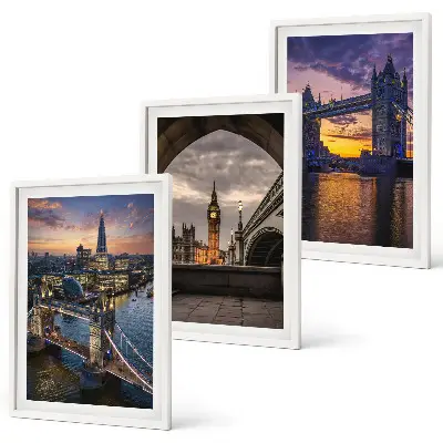 Set tablouri decorative cu poduri și turnuri cu ceas