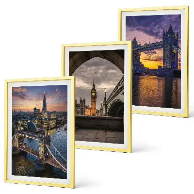 Set tablouri decorative cu poduri și turnuri cu ceas