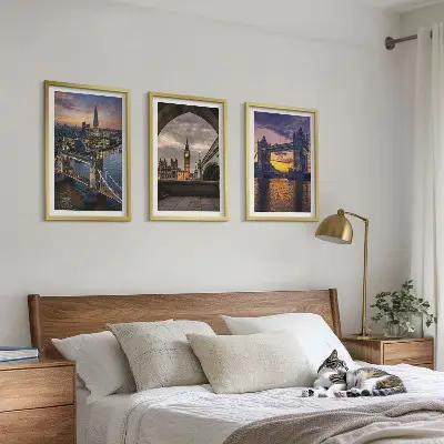Set tablouri decorative cu poduri și turnuri cu ceas