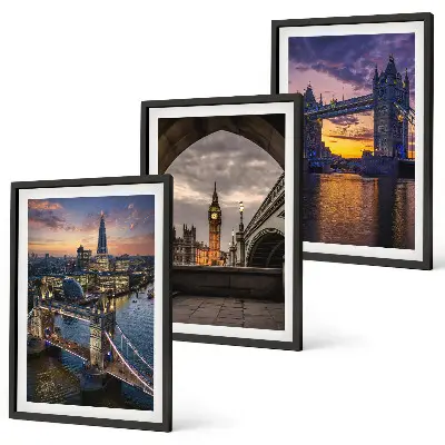 Set tablouri decorative cu poduri și turnuri cu ceas