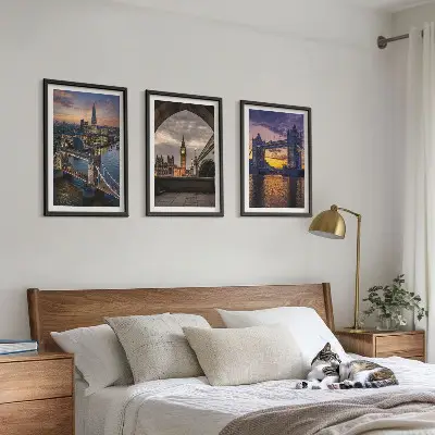 Set tablouri decorative cu poduri și turnuri cu ceas