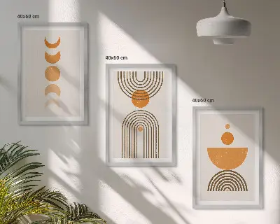 Set de tablouri decorative cu design minimalist în stil boho