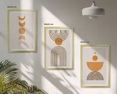 Set de tablouri decorative cu design minimalist în stil boho
