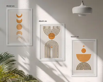 Set de tablouri decorative cu design minimalist în stil boho