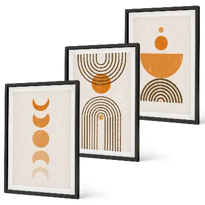 Set de tablouri decorative cu design minimalist în stil boho
