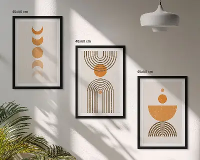 Set de tablouri decorative cu design minimalist în stil boho
