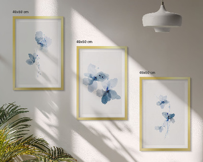 Set tablouri decorative Flori albastre