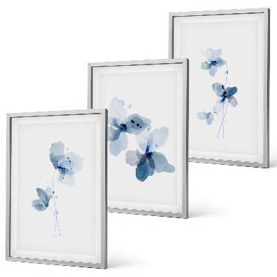 Set tablouri decorative Flori albastre